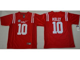 Ole Miss Rebels 10 Chad Kelly College Football Jersey Red