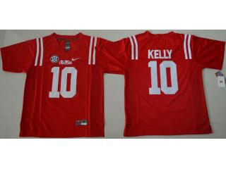 Ole Miss Rebels 10 Chad Kelly College Football Jersey Red