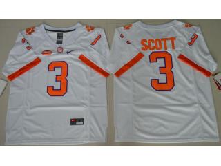 2016 Clemson Tigers 3 Artavis Scott College Football Jersey White