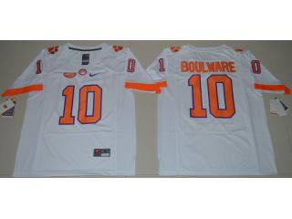 2016 Clemson Tigers 10 Ben Boulware College Football Jersey White