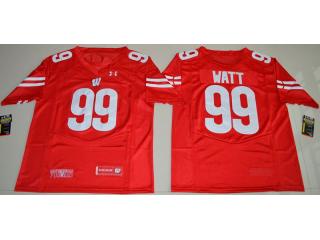 Under Armour Wisconsin Badgers 90 J.J Watt College Football Jersey Red