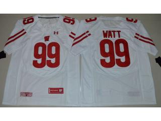 Under Armour Wisconsin Badgers 90 J.J Watt College Football Jersey White