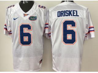 Florida Gators 6 Jeff Driskel College Football Jersey White