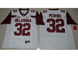 Oklahoma Sooners 32 Samaje Perine College Football Jersey White