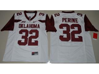 Oklahoma Sooners 32 Samaje Perine College Football Jersey White