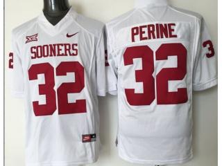 Oklahoma Sooners 32 Samaje Perine College Football Jersey White