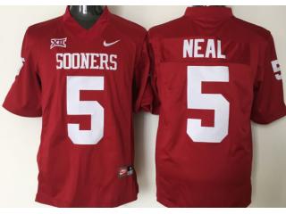 Oklahoma Sooners 5 Durron Neal College Football Jersey Red