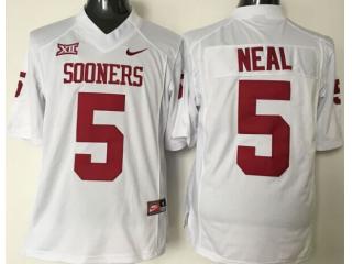Oklahoma Sooners 5 Durron Neal College Football Jersey RedOklahoma White