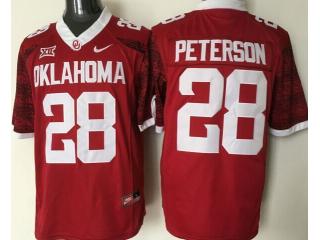 Youth Oklahoma Sooners 28 Adrian Peterson College Football Jersey Red