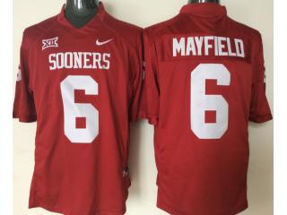 Youth Oklahoma Sooners 6 Baker Mayfield College Football Jersey Red