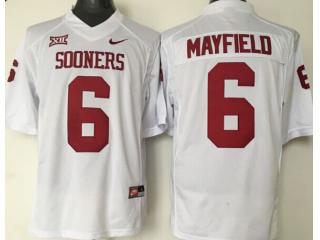 Youth Oklahoma Sooners 6 Baker Mayfield College Football Jersey White