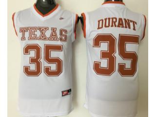 Texas Longhorns 35 Kevin Durant College Basketball Jersey White