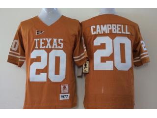 Youth Texas Longhorns 20 Earl Campbell College Football Throwback Jersey Orange