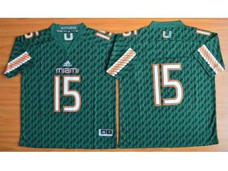 Miami Hurricanes 15 Brad Kaaya College Football Jersey Green