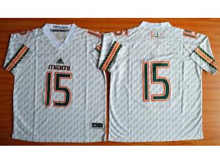 Miami Hurricanes 15 Brad Kaaya College Football Jersey White