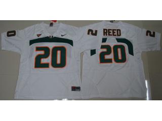 Miami Hurricanes 20 Ed Reed College Football Jersey White