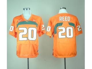 Miami Hurricanes 20 Ed Reed College Football Jersey Orange