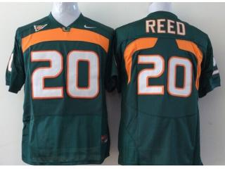 Miami Hurricanes 20 Ed Reed College Football Jersey Green