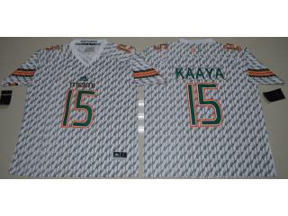 Miami Hurricanes 15 Brad Kaaya College Football Jersey White