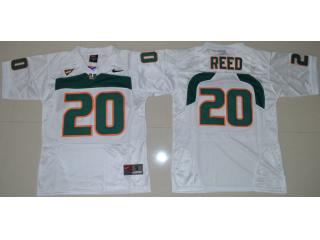 Youth Miami Hurricanes 20 Ed Reed College Football Jersey White