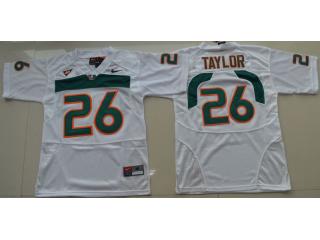 Youth Miami Hurricanes 26 Sean Taylor College Football Jersey White