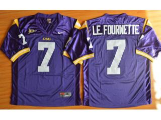 LSU Tigers 7 Leonard Fournette NCAA Football Jersey Purple