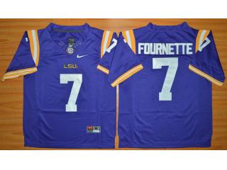 LSU Tigers 7 Leonard Fournette College Football Jersey Purple
