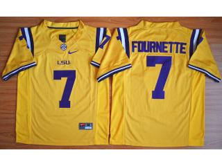 LSU Tigers 7 Leonard Fournette College Football Jersey Gold