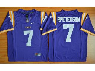 LSU Tigers 7 Patrick Peterson College Football Jersey WhiteLSU Purple