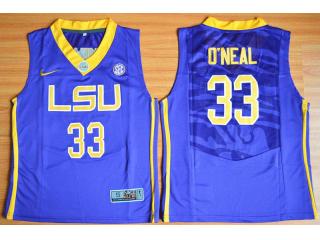 Youth LSU Tigers 33 Shaquille O'Neal College Basketball Jersey Purple