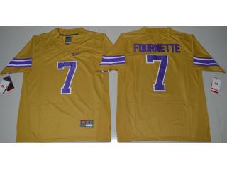 LSU Tigers 7 Leonard Fournette College Football Jersey Limited Legend Gridiron Gold