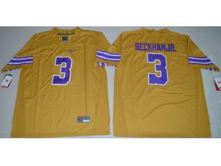 LSU Tigers 3 Odell Beckham Jr.College Football Jersey Limited Legend Gridiron Gold