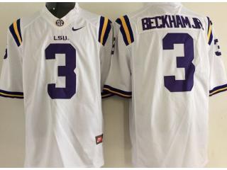Youth LSU Tigers 3 Odell Beckham Jr. College Football Jersey White