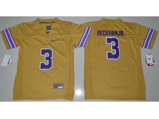 Youth LSU Tigers 3 Odell Beckham Jr. College Football Jersey Gold