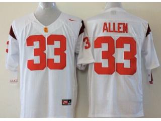 USC Trojans 33 Marcus Allen College Football Jersey White