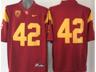 USC Trojans 42 Ronnie Lott College Football Jersey Red