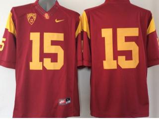 USC Trojans 15 Michael Bowman College Football Jersey Red