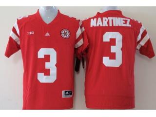 Nebraska Cornhuskers 3 Taylor Martinez College Football Jersey Red