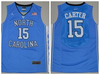 North Carolina Tar Heels 15 Vince Carter College Basketball Jersey Blue