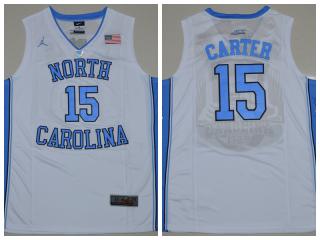 North Carolina Tar Heels 15 Vince Carter College Basketball Jersey White