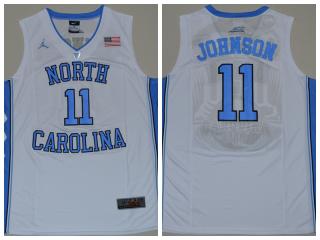 North Carolina Tar Heels 11 Brice Johnson College Basketball Jersey White