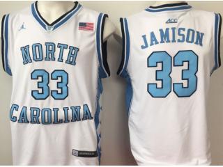 North Carolina Tar Heels 33 Antawn Jamison College Basketball Jersey White