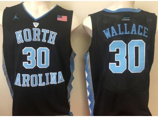 North Carolina Tar Heels 30 William Wallace College Basketball Jersey Black