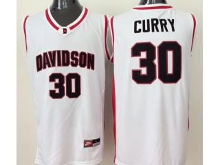 Davidson Wildcat 30 Stephen Curry College Basketball Jersey White