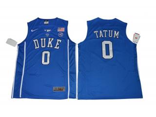 Duke Blue Devils 0 Jayson Tatum V Neck College Basketball Jersey