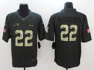 Carolina Panthers 22 Draft McCaffrey Anthracite Salute To Service Elite Jersey