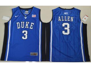 Duke Blue Devils 3 Garyson Allen V Neck College Basketball Jersey