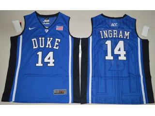 Duke Blue Devils 14 Brandon Ingram V Neck College Basketball Jersey