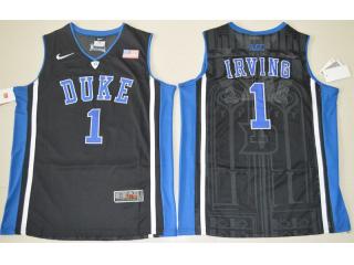 Duke Blue Devils 1 Kyrie Irving V Neck College Basketball Jersey Black