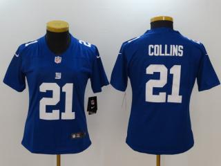 Women New York Giants 21 Landon Collins Football Jersey Legend Blue